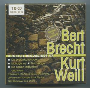 完全な録音ブレヒト作品。Music: Kurt Weill。レミア、シナトラ、K。ベイカー、B-ルッゲベルク/（CD10枚 紙ボックス）中古