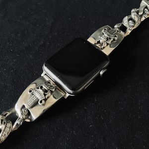 シルバー SV 925 アップルウォッチ用バンド パヴェ ダガー ファンシー ベルト ブレスレット apple watch Series 1.2.3.4.5.6.7.SE装着可 