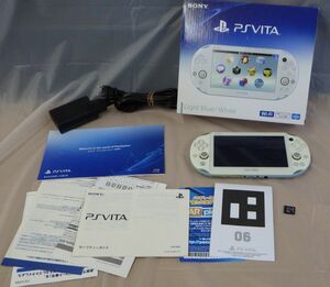 B2-51 動作可能 PSVita 2000 PlayStation Vita Wi-Fiモデル ライトブルー/ホワイト (PCH-2000ZA14)+メモリーカード16GB+説明書一式