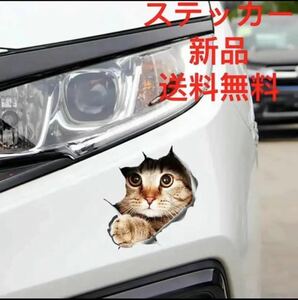 車用 おもしろ シール ステッカー カー用品 車用品 3D猫