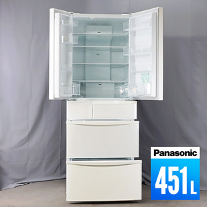 中古/屋内搬入付 冷蔵庫 6ドア 451L ファン式 エコナビ 新品同様 2020年製 60日保証 Panasonic NR-FV