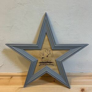 木製の星形　フレーム　額　スター フォトフレーム