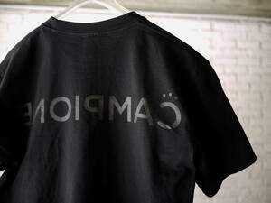 NY購入/L/BLACK/CAMPIONE HEAVYWEIGHT COTTON T-Shirts Big Logo CAMPIONE / Tシャツ 上質コットン仕様