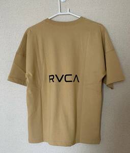 RVCA　ルーカ　半袖　Tシャツ　バックプリント　レディース　USサイズS　日本サイズL　新品未使用　送料無料　ルカ　ベージュ　茶　人気