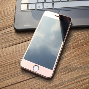 iPhone 8 Plus iPhone 7 Plus 5.5インチ ローズ プラス ＋ アイフォン 強化ガラス 鏡面 気泡防止 3Dタッチ対応 ミラー 液晶ガラス コーラル