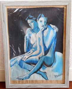 パブロ ピカソ Pablo Picasso 青の時代 ミクストメディア オルセー美術館認証 油彩 水彩 パステル 肉筆 原画 模写
