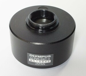 Microscope Japan　品質保証 返品可　オリンパス 顕微鏡用 Cマウントカメラアダプター　0.5X U-TV0.5XC-3　中古　Olympus