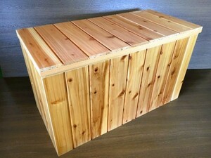 アウトレット　木製収納ボックス　羽目板調