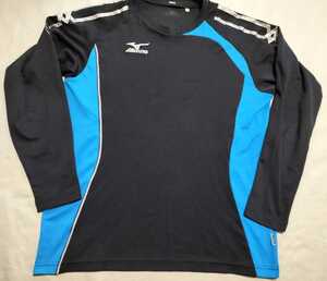 MIZUNO(ミズノ) メンズ トレーニングウェア ミズノクロスティック Tシャツ（長袖）32JA5530　黒青