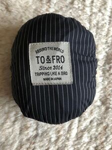 トゥーアンドフロー　TO&FRO 中川政七商店　トラベルハット　パッカブル　帽子　ブラック　ストライプ