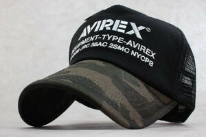 大きいサイズ XL アヴィレックス AVIREX NUMBERRING メッシュキャップ カモフラ　野球帽