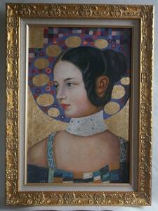 [Artworks]グスタフ・クリムト|若い女性|60x40cm|肉筆|油彩|原画|イギリス老舗画廊