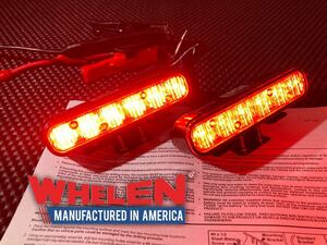 WHELEN ウィレン　LEDグリルフラッシュライト「ION」赤色　2個セット #パトライト　パトカー　覆面　消防　レッカー　赤色灯　ストロボ