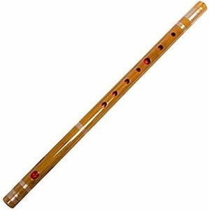 山本竹細工屋 竹製篠笛 7穴 六本調子 伝統的な楽器 竹笛横笛 (銀白紐巻き)