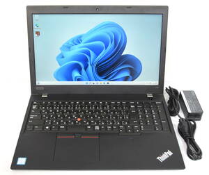 美品 ☆ Lenovo ThinkPad L580 i5-8250U 1.6(3.4)GHz/8GB/500GB/15.6W FHD 1920x1080/無線/Bluet/カメラ/指紋/Office 2021/最新 W11 ☆0819