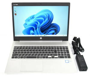 美品 ☆HP ProBook 450 G6 i5-8265U 1.6(3.9)GHz 8CPU/SSD 256GB/15.6W 1920x1080/無線/Bluetooth/カメラ/指紋/Office 2021/最新W11 ☆0818