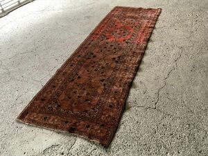 271×88cm アフガニスタン産 絨毯 ラグ アンティーク家具 マジック カーペット 02ANARL220803020E