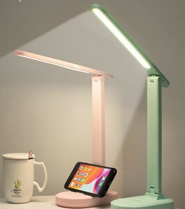 LED 卓上ライト 読書灯 ベッドライト 3段調色 USB式 スマホ充電可