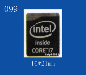 即決099【 Intel CORE i7 】黒エンブレムシール追加同梱発送OK■ 条件付き送料無料