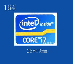即決164【 intel Core i7 】エンブレムシール追加同梱発送OK■ 条件付き送料無料