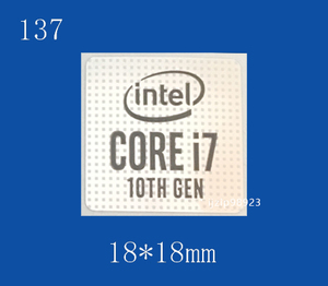 即決137【 Intel CORE i7 10TH GEN 】エンブレムシール追加同梱発送OK■ 条件付き送料無料