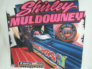 USA正規 伝説 女性ドライバー Shirley Muldowney Tシャツ ドラッグレース V8 シャーリー・マルドウニー Top Fuel NHRA HOTROD ホットロッド
