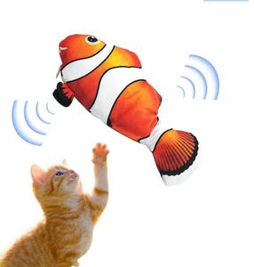 猫 おもちゃ 動く魚 電動魚 猫用 ぬいぐるみ 動く 魚おもちゃ　クマノミ