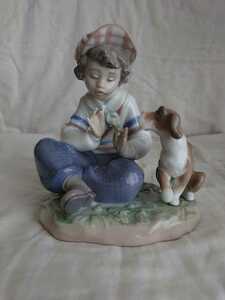 「1円スタート」LLADRO リヤドロ 5450『マーガレットの花占い』フィギュリン 陶器人形 