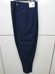 ボンタン：紺色学生ズボン　ワンタック　４０X１８　サイズ　８２cm（LL）　送料無料