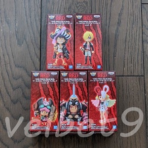 『ONE PIECE FILM RED』ワールドコレクタブルフィギュアvol.1 全5種セット/バンプレスト 劇場版ワンピース フランキー ウタ,ルフィ,サンジ