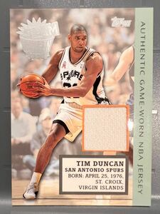 Jersey Spurs 02 Topps Slam Duncan Tim Duncan ティム・ダンカン NBA 実使用 バスケ ユニフォーム スパーズ Panini HOF 優勝 All-star MVP