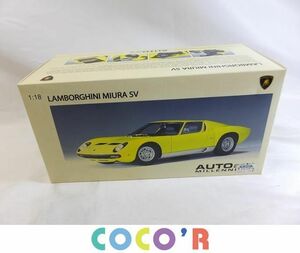 【同梱可】中古品 ミニカー AUTOart オートアート 1/18 Lamborghini Miura ランボルギーニ ミウラSV イエロー　ダイ