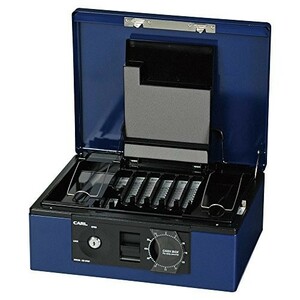 【お買い得品】 カール事務器 手提げ金庫 ブルー CB－8760－B A4 キャッシュボックス