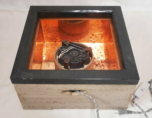 即決★焼杉銅おとし置炉と創巧野々田風炉用炭型電熱器◆中古セット