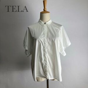 TELA テラ　半袖シャツ　カットソー　ホワイト　white t-shirt