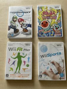 Wiiソフト 4枚セット　マリオカート　太鼓の達人　fitplus Sports