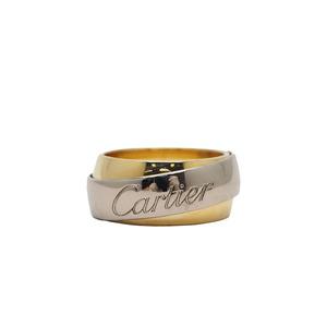カルティエ Cartier トリニティリングLM 18K 2連リング ＃53 13号 レディース 指輪 12.4ｇ 中古