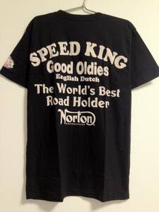 送込/新品【L】ノートンモーターサイクル☆SPEED KING（Norton Motorcycles）☆Tシャツ/OIL LEAK