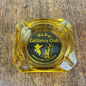 ◆US雑貨◆ ビンテージガラス灰皿 カリフォルニアクラブ カジノ 70年代 70s / ビンテージ 稀少 [900]