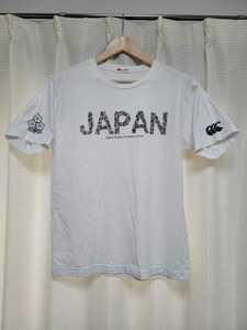 【送料無料】 Canterbury カンタベリー Tシャツ メンズ L 白 JAPAN 桜 半袖Tシャツ 