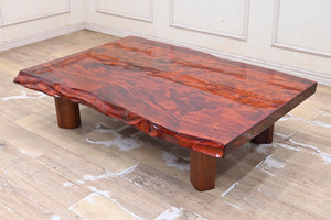 NU07 重い 巨木 緻密材 天然木 一枚板 座卓 座敷机 ローテーブル リビングテーブル