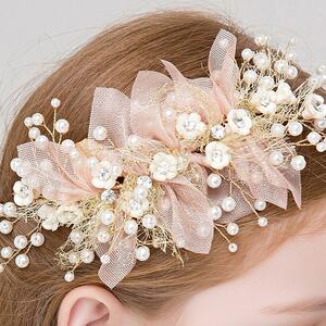 ヘアアクセサリー 髪飾り ヘッドドレス 女の子 花柄ティアラ カチューシャ 結婚式 ブライダル