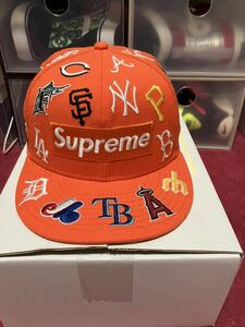 7 1/4激レア即完売 orange Supreme NEW ERA シュプリーム ニューエラ オレンジ20SS MLB BOX LOGO CAP ボックスロゴ キャップ 希少1円 正規