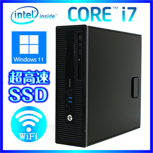 HP Core i7 4790 Windows 11 EliteDesk 大容量メモリ20GB 高速SSD新品+HDD1TB Microsoft Office2019 無線LAN デスクトップパソコン 800 G1