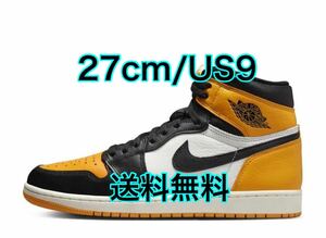 27 新品 Nike Air Jordan 1 High OG Yellow Toe Taxi US9 国内正規 555088-711 ナイキ エアジョーダン1 レトロ ハイ イエロートゥ タクシー