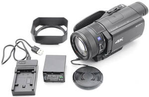 ★美品★ SONY FDR-AX100 ブラック 4K Handycam ハンディカム ソニー ビデオカメラ 光学12倍 防湿庫保管 即日発送