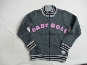 BE421【BABY DOLL・ベビードール】ニット　セーター　ジャケット　女児　淡黒　120