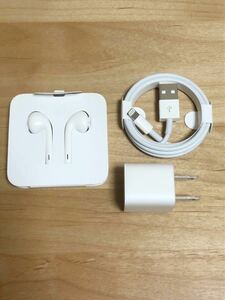 Apple iPhone付属品 ライトニングケーブル イヤホン ACアダプタ EarPods アップル　