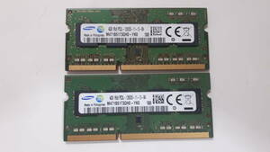 【中古】DDR3　204P 8GB(4GBx2) PC3L-12800S SAMSUNG　動作確認済