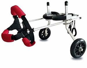犬用車椅子 ペット用車椅子 ペット歩行器 後肢障害ペット用 後足支持 高さ調整可能 軽量アルミ製 散 XS(Widening)